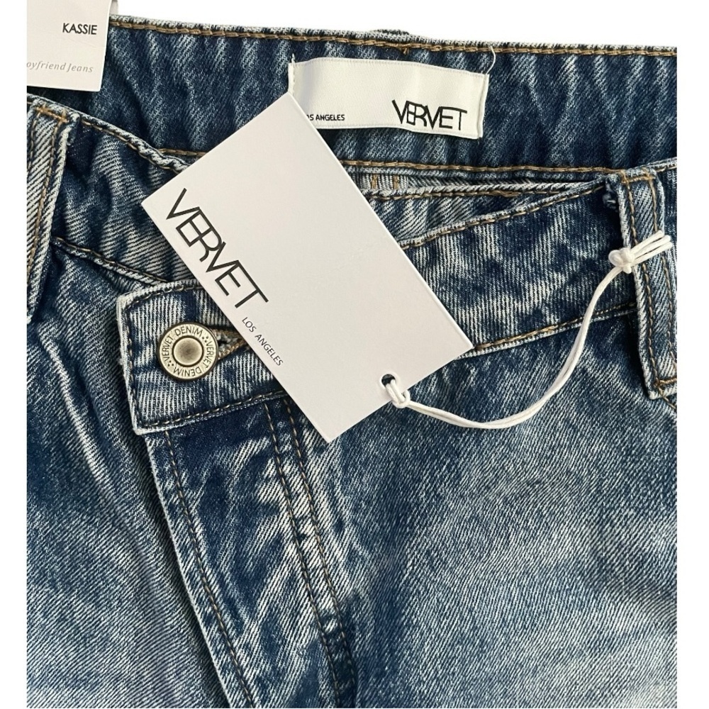 NWT Vervet Women's Kassie Boyfriend High Rise Straight Distressed Jeans size 29 - Picture 8 of 11